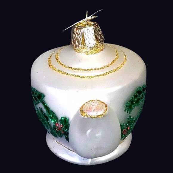 Old World Christmas OWC Blown Glass Katherine's Teapot and Teacup Set with Tags - Picture 13 of 16